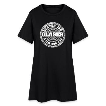Glaser - Frauen T-Shirt-Kleid - Schwarz - Vorne