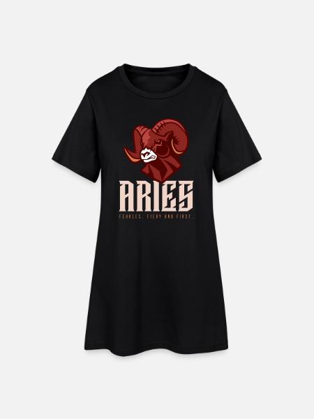 Bélier - Robe T-shirt Femme - noir