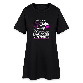 Je suis le patron de cette bande de fous - Robe T-shirt Femme - noir - Devant