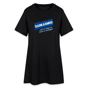 Sarcasme–... Parce que c’est illégal (Fun) - Robe T-shirt Femme - noir - Devant
