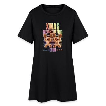 Club d’haltérophilie de Noël Noël - Robe T-shirt Femme - noir - Devant