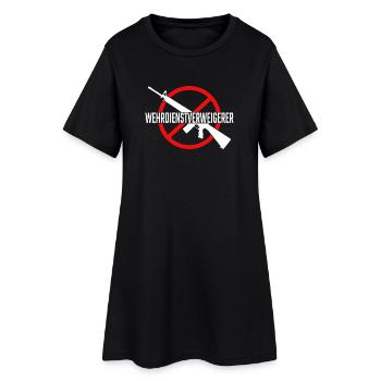 Wehrdienstverweigerer - Frauen T-Shirt-Kleid - Schwarz - Vorne