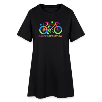Mouvement abstrait néon du vélo - Robe T-shirt Femme - noir - Devant