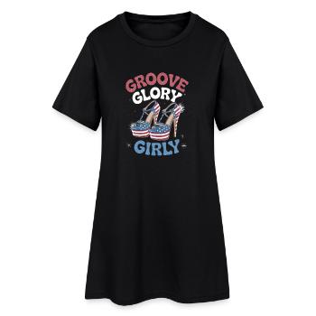 Groove Glory Girly Shoes Design for Patriots - Women’s T-Shirt Dress - black - Front