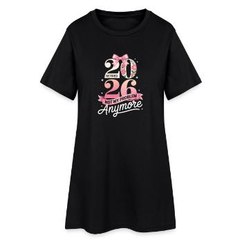 Im Ruhestand 2026 nicht mehr mein Problem - Frauen T-Shirt-Kleid - Schwarz - Vorne