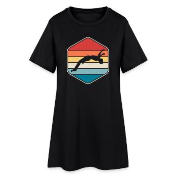 Natation Sports nautiques Float Gifts - Robe T-shirt Femme - noir - Devant