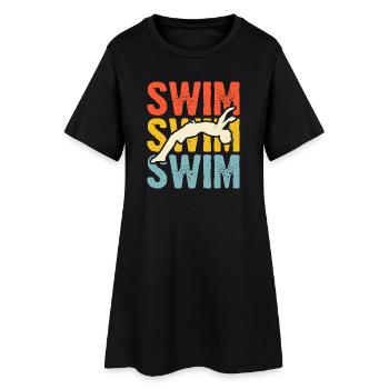 Natation Sports nautiques Float Gifts - Robe T-shirt Femme - noir - Devant