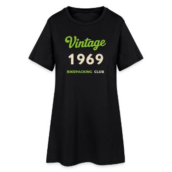 Millésime 1969 – Bikepacking Club Rétro Année de naissance - Robe T-shirt Femme - noir - Devant