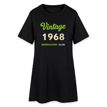 Millésime 1968 – Bikepacking Club Rétro Année de naissance - Robe T-shirt Femme - noir - Devant