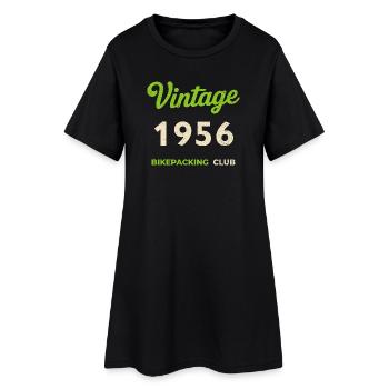 Millésime 1956 – Bikepacking Club Rétro Année de naissance - Robe T-shirt Femme - noir - Devant