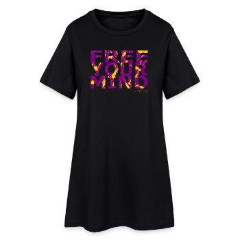 Free Your Mind - Robe T-shirt Femme - noir - Devant
