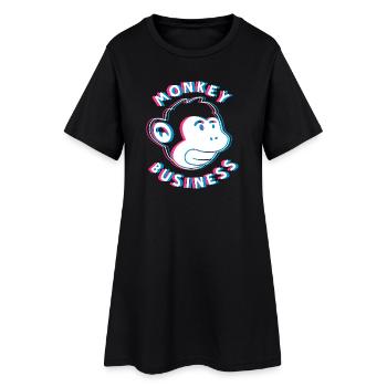 Monkey Business 3D - Art urbain graffiti Affe - Robe T-shirt Femme - noir - Devant