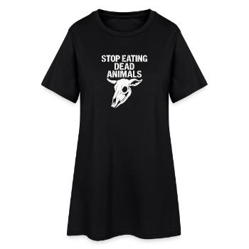 Arrêtez de manger des animaux morts - Robe T-shirt Femme - noir - Devant