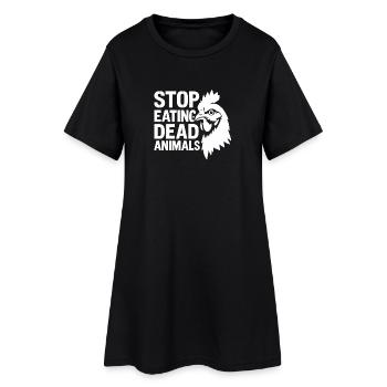 Stop Eating Dead Animals - Frauen T-Shirt-Kleid - Schwarz - Vorne