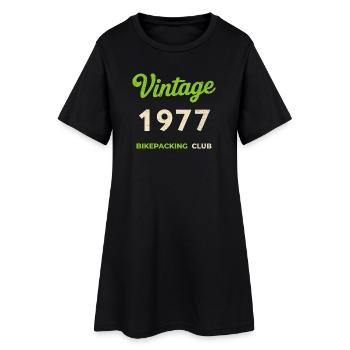 Millésime 1977 – Bikepacking Club Rétro Année de naissance - Robe T-shirt Femme - noir - Devant