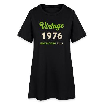Millésime 1976 – Bikepacking Club Rétro Année de naissance - Robe T-shirt Femme - noir - Devant
