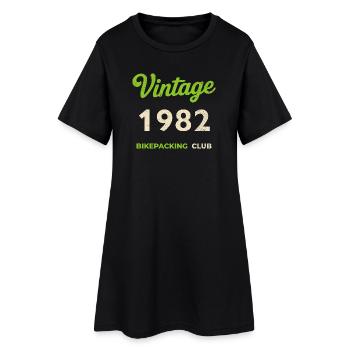 Millésime 1982 – Bikepacking Club Rétro Année de naissance - Robe T-shirt Femme - noir - Devant