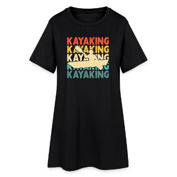 Kayak Kayaker Cadeaux Sports nautiques Tenues - Robe T-shirt Femme - noir - Devant