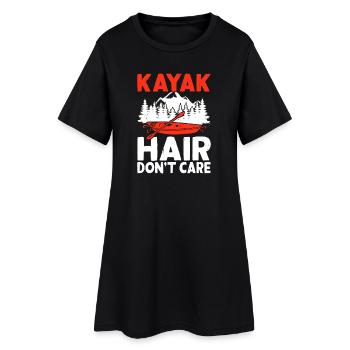 Kayak Kayaker Cadeaux Sports nautiques Tenues - Robe T-shirt Femme - noir - Devant