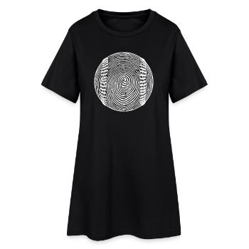 Baseball Art Baseball Player - Women’s T-Shirt Dress - black - Front
