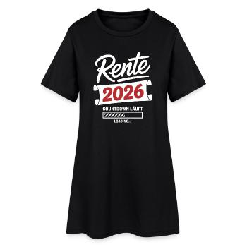 Le compte à rebours de la rente 2026 est lancé - Robe T-shirt Femme - noir - Devant