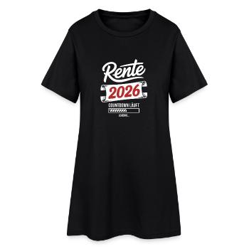 Rente 2026 Countdown - Frauen T-Shirt-Kleid - Schwarz - Vorne