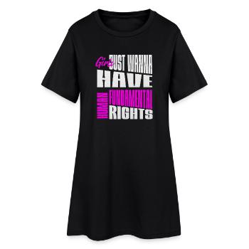 Les filles veulent des droits fondamentaux, des droits des femmes, des personnes - Robe T-shirt Femme - noir - Devant