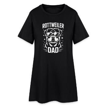 Rottweiler Spruch Papa Lustige Rottweiler Geschenk - Frauen T-Shirt-Kleid - Schwarz - Vorne