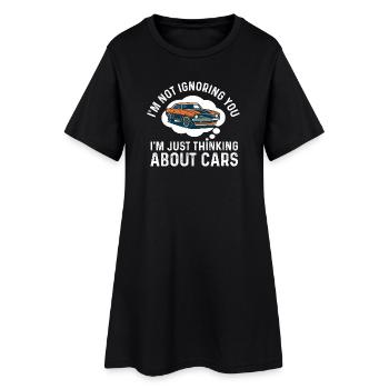 Je ne vous ignore pas en pensant aux voitures - devis auto - Robe T-shirt Femme - noir - Devant