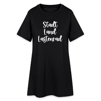 Stadt Land Lastenrad Typo-Design - Frauen T-Shirt-Kleid - Schwarz - Vorne