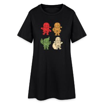 Père Noël Noël - Robe T-shirt Femme - noir - Devant