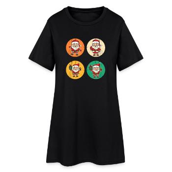 Père Noël Noël - Robe T-shirt Femme - noir - Devant