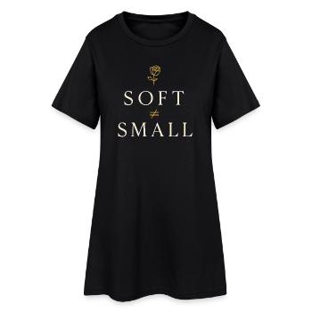Style de vie féminin élégant, doux - Robe T-shirt Femme - noir - Devant