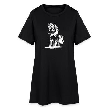 Magical cute unicorn that smiles at you - Women’s T-Shirt Dress - black - Front