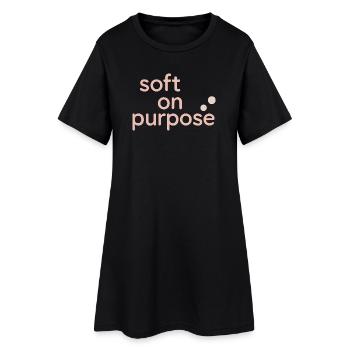 Calm is rebellion. Soft Life Self Care - Women’s T-Shirt Dress - black - Front