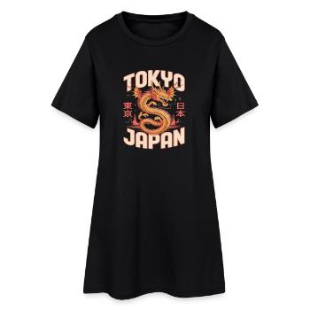 Tokyo Japon Dragon Adventure Skyline - Robe T-shirt Femme - noir - Devant