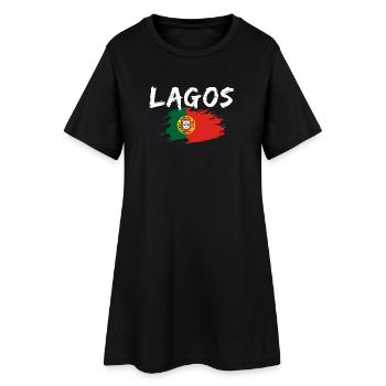 Drapeau de Lagos Portugal - Robe T-shirt Femme - noir - Devant