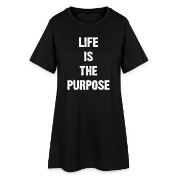 La vie est le but - Robe T-shirt Femme - noir - Devant