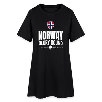 NORVÈGE GLOIRE - Robe T-shirt Femme - noir - Devant