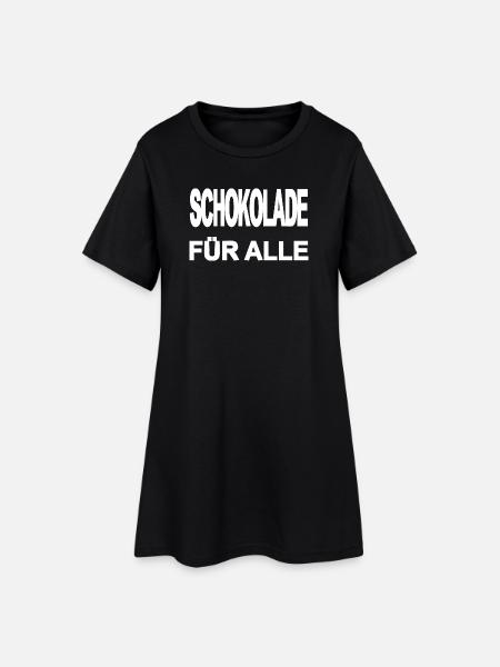 Schokolade - Frauen T-Shirt-Kleid - Schwarz