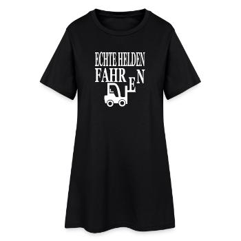 Chariot élévateur - Robe T-shirt Femme - noir - Devant
