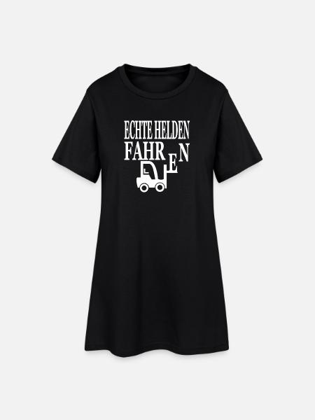 Gabelstapler - Frauen T-Shirt-Kleid - Schwarz