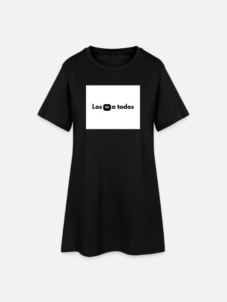 NA in der schwarzen Box zwischen den Buchstaben - Frauen T-Shirt-Kleid - Schwarz