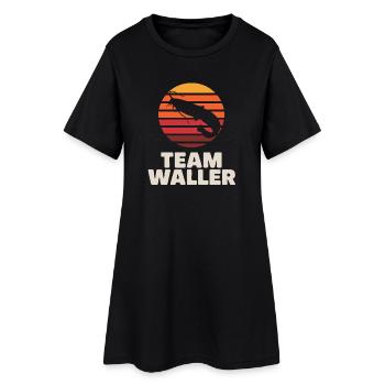 Équipe poisson-chat pêcheurs pêcheurs sportifs - Robe T-shirt Femme - noir - Devant
