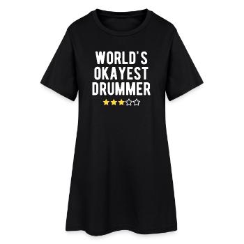 Le batteur le plus correct, le sarcasme du monde : humour 3 étoiles - Robe T-shirt Femme - noir - Devant