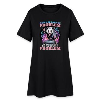 Drôle d’opossum - Robe T-shirt Femme - noir - Devant