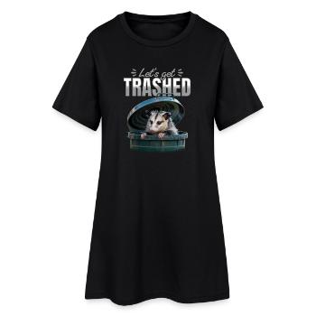 Drôle d’opossum - Robe T-shirt Femme - noir - Devant