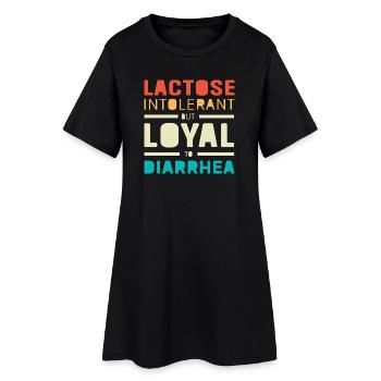Allergie au lait Intolérance au lactose Flatulence - Robe T-shirt Femme - noir - Devant