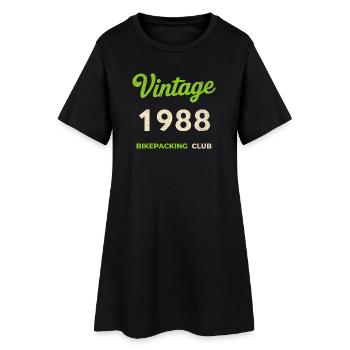 Vintage 1988 – Année de naissance rétro du Bikepacking Club - Robe T-shirt Femme - noir - Devant