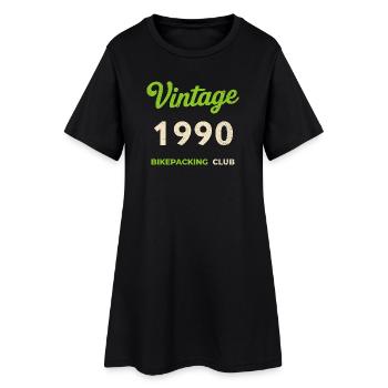 Millésime 1990 – Année de naissance rétro du Bikepacking Club - Robe T-shirt Femme - noir - Devant